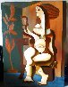 Woman with Mirror 2021 48x35 - Huge Original Painting by Oleg Zhivetin - 1