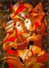 Secret Meeting 2000 Embellished Giclee - Huge Limited Edition Print by Oleg Zhivetin - 0