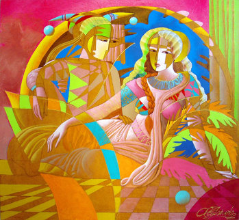 Tranquil Love 52x48 Huge Original Painting - Oleg Zhivetin Tranquil Love 52x48 Huge Original Painting - Oleg Zhivetin