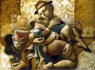 Embrace Embellished 1995 Limited Edition Print by Oleg Zhivetin - 0 Embrace Embellished 1995 Limited Edition Print by Oleg Zhivetin - 0