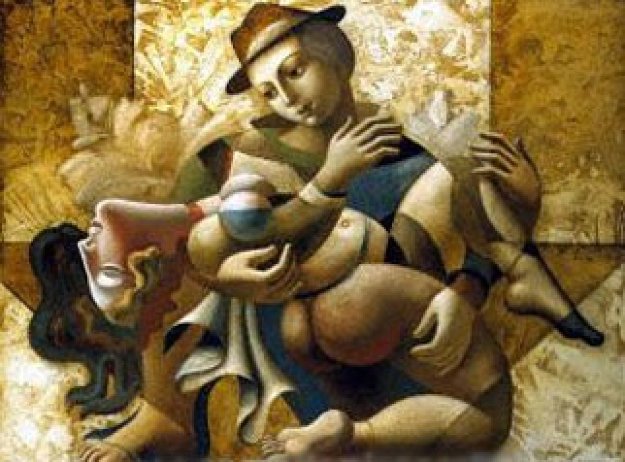 Embrace Embellished 1995 Limited Edition Print by Oleg Zhivetin Embrace Embellished 1995 Limited Edition Print by Oleg Zhivetin