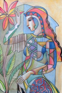 Pleasant Daydreams Watercolor 2007 15x11 Watercolor - Oleg Zhivetin