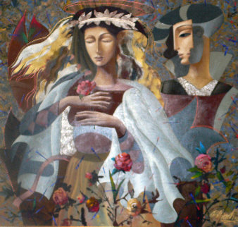 Royal Garden 65x69 Huge Original Painting - Oleg Zhivetin Royal Garden 65x69 Huge Original Painting - Oleg Zhivetin