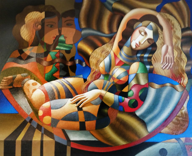 Day Dream 2004 30x36 Original Painting - Oleg Zhivetin