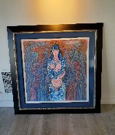 Goddess Of The Roses 1989 Serigraph 33x33 By Ling Zhou