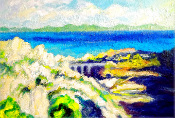 French Riviera 2020 48x35 Original Painting - Memli Zhuri French Riviera 2020 48x35 Original Painting - Memli Zhuri