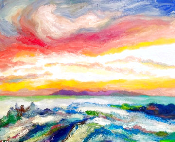 Winter Scene 2020 28x28 Original Painting - Memli Zhuri Winter Scene 2020 28x28 Original Painting - Memli Zhuri