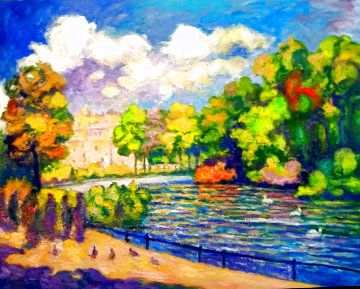 St. James Park Summer Scene 2019 50x40 Huge Original Painting - Memli Zhuri St. James Park Summer Scene 2019 50x40 Huge Original Painting - Memli Zhuri
