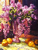 Lilacs and Wisteria 2015 41x33 Huge Original Painting by Caroline Zimmermann - 0