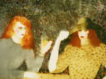 Indian Summer Watercolor 1984 33x41 Super Huge Watercolor - Joanna Zjawinska Indian Summer Watercolor 1984 33x41 Super Huge Watercolor - Joanna Zjawinska