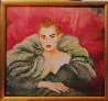Untitled (Portrait of a Woman) Watercolor 1992 31x34 Huge Watercolor by Joanna Zjawinska - 1