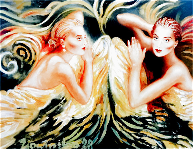 Touch of an Angel 1998 31x42 Huge Limited Edition Print by Joanna Zjawinska