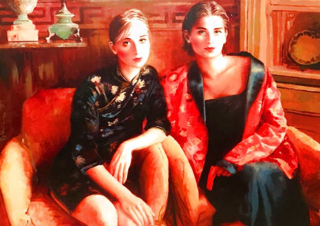 Age of Innocence 2001 41x53 Huge Original Painting - Joanna Zjawinska
