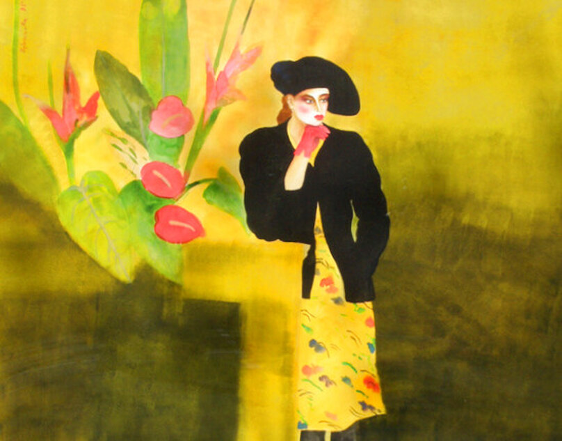 限定版 La Femme Et Noir 1990 by Rene Gruau - For Sale on Art Brokerage 絵画