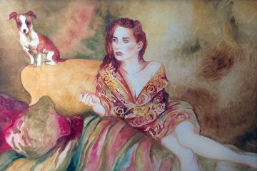 Notorious Miss S Watercolor 1991 42x62 Watercolor - Joanna Zjawinska Notorious Miss S Watercolor 1991 42x62 Watercolor - Joanna Zjawinska