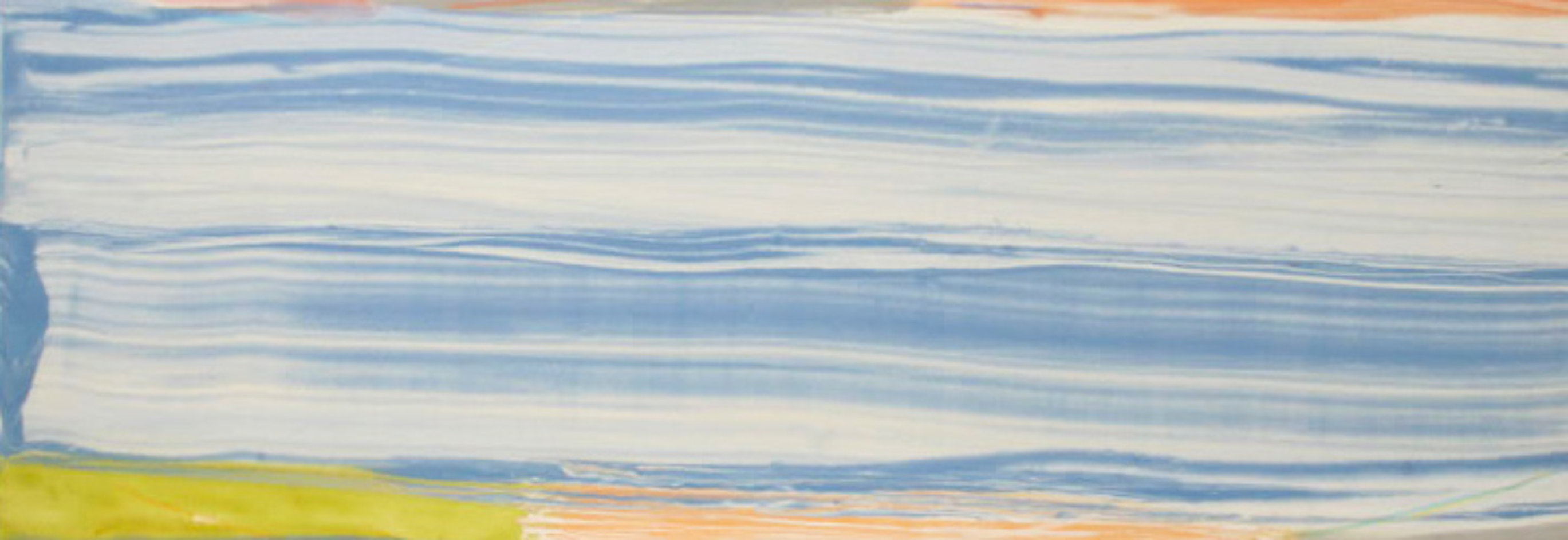 Blue Bonac 27x76 Super Huge Original Painting by Larry Zox Blue Bonac 27x76 Super Huge Original Painting by Larry Zox