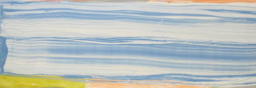 Blue Bonac 27x76 Original Painting - Larry Zox Blue Bonac 27x76 Original Painting - Larry Zox