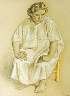 Woman 4 Drawing 1983 36x28 Drawing - Francisco Zuniga Woman 4 Drawing 1983 36x28 Drawing - Francisco Zuniga