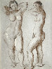 Two Standing Nudes 1971 32x26 Original Painting by Francisco Zuniga - 0