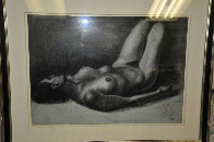 Reclining Female Nude Drawing 1979 Drawing by Francisco Zuniga - 3