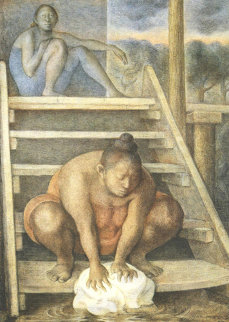 La Escalera 1986 Limited Edition Print - Francisco Zuniga La Escalera 1986 Limited Edition Print - Francisco Zuniga