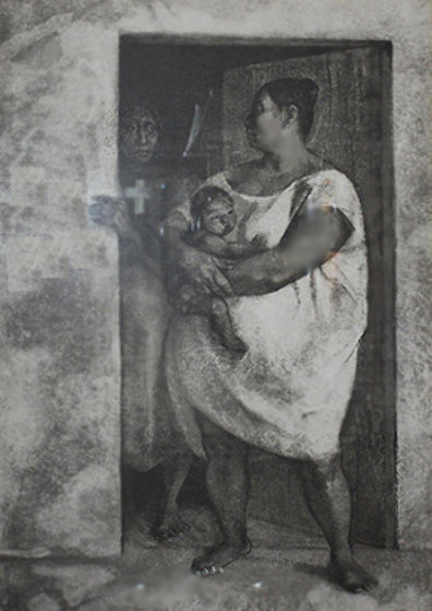 Mujeres Con Nino En La Puerta 1977 Limited Edition Print by Francisco Zuniga Mujeres Con Nino En La Puerta 1977 Limited Edition Print by Francisco Zuniga