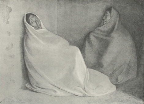 Dos Mujeres Sentadas Limited Edition Print - Francisco Zuniga