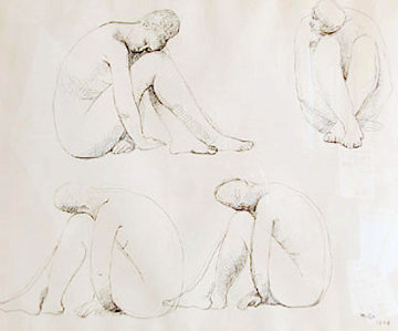 Study For Marbles Drawing 1962 Drawing - Francisco Zuniga Study For Marbles Drawing 1962 Drawing - Francisco Zuniga