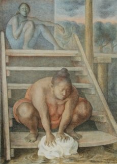 La Escalera 1986 Limited Edition Print - Francisco Zuniga La Escalera 1986 Limited Edition Print - Francisco Zuniga