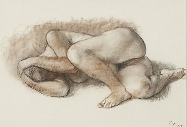 Reclining Woman Pastel 1978 30x39 Works on Paper (not prints) by Francisco Zuniga