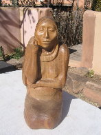Mujer Sentada Unique Wood Sculpture 15 in (rare Museum Piece) Sculpture by Francisco Zuniga - 10