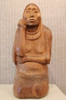 Mujer Sentada Unique Wood Sculpture 15 in (rare Museum Piece) Sculpture by Francisco Zuniga - 6 Mujer Sentada Unique Wood Sculpture 15 in (rare Museum Piece) Sculpture by Francisco Zuniga - 6