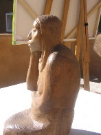 Mujer Sentada Unique Wood Sculpture 15 in (rare Museum Piece) Sculpture by Francisco Zuniga - 12