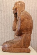 Mujer Sentada Unique Wood Sculpture 15 in (rare Museum Piece) Sculpture by Francisco Zuniga - 2