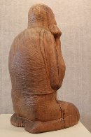 Mujer Sentada Unique Wood Sculpture 15 in (rare Museum Piece) Sculpture by Francisco Zuniga - 4