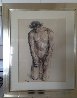 Nude Male Drawing 1965 30x37 Drawing by Francisco Zuniga - 1