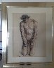 Nude Male - Early Drawing 1965 30x37 Drawing by Francisco Zuniga - 1