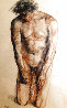 Nude Male Drawing 1965 30x37 Drawing by Francisco Zuniga - 0