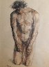 Nude Male - Early Drawing 1965 30x37 Drawing by Francisco Zuniga - 2