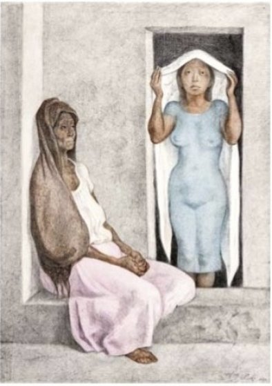 White Rebozo 1986 Limited Edition Print by Francisco Zuniga White Rebozo 1986 Limited Edition Print by Francisco Zuniga