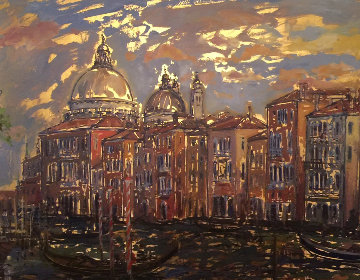 Grand Canal From Campo San Mauritzio 2004 25x32 - Italy Original Painting - Bruno Zupan