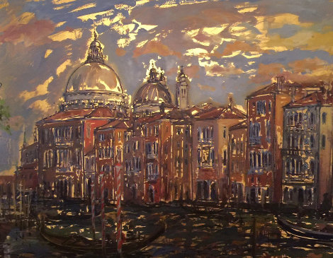 Grand Canal From Campo San Mauritzio 2004 25x32 - VENICE Italy Original Painting - Bruno Zupan