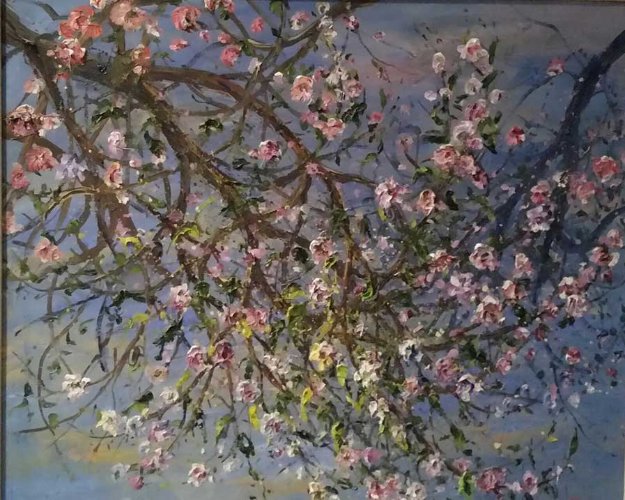 Almond Branches 31x36 Original Painting by Bruno Zupan Almond Branches 31x36 Original Painting by Bruno Zupan