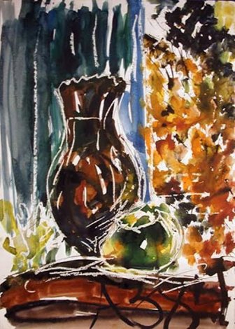 Untitled Watercolor 1984  24x17 Watercolor - Anatoly Zverev