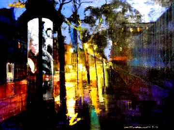 Paris Promenade 2016 36x46 Super Huge Original Painting - Alex Zwarenstein Paris Promenade 2016 36x46 Super Huge Original Painting - Alex Zwarenstein