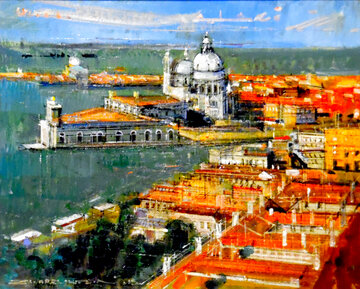 Overlooking Venice 2016 22x26 Original Painting - Alex Zwarenstein Overlooking Venice 2016 22x26 Original Painting - Alex Zwarenstein