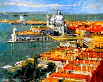 Overlooking Venice 2016 22x26 - Italy Original Painting - Alex Zwarenstein