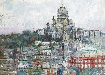 A View of Montmartre 29x37 - Paris Original Painting - Alex Zwarenstein