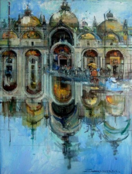 Piazza San Marco, Italy 2014 Original Painting by Alex Zwarenstein Piazza San Marco, Italy 2014 Original Painting by Alex Zwarenstein