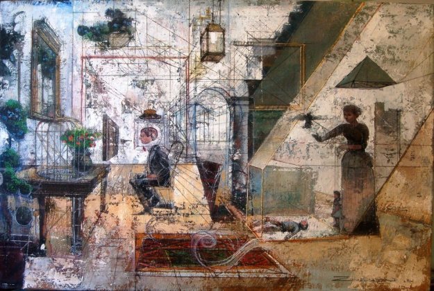 Capturing Alice 2014 32x48 Original Painting by Alex Zwarenstein Capturing Alice 2014 32x48 Original Painting by Alex Zwarenstein